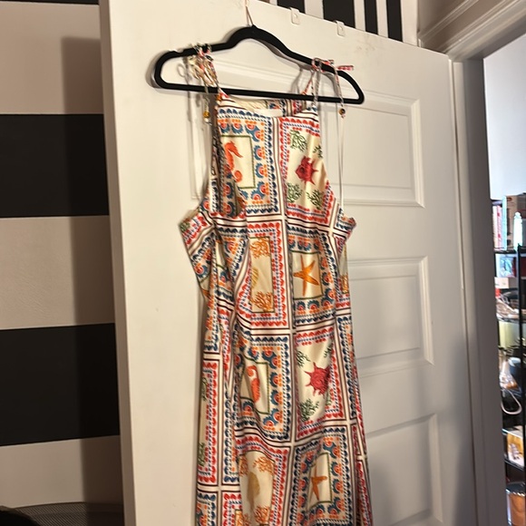 Anthropologie Nautical Print Midi Dress - Red, Blue, Cream - Picture 2 of 5
